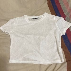 White Crop top